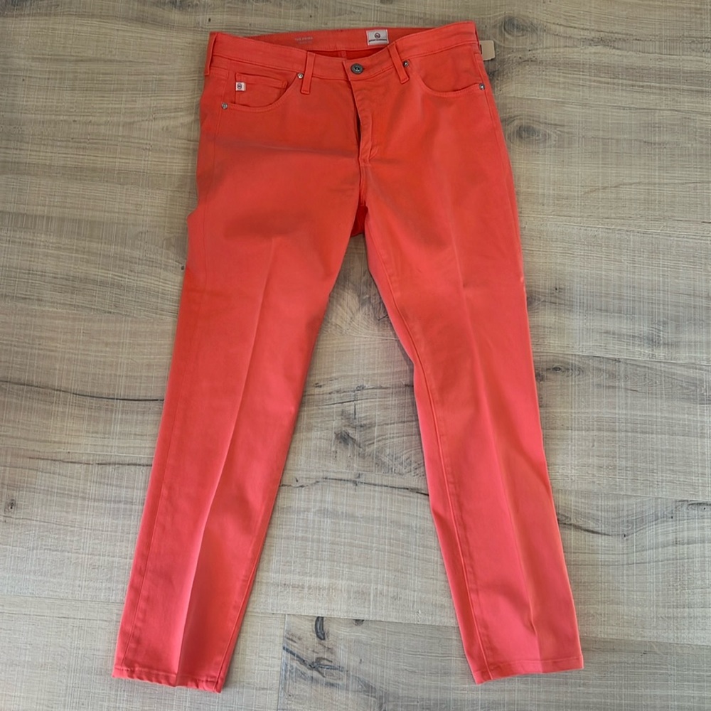 ag adriano goldschmied jeans bright orange jeans